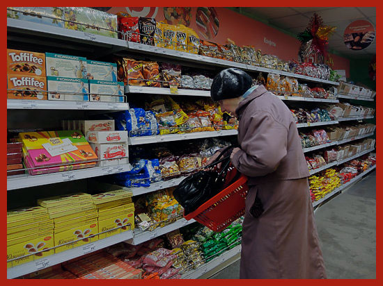 московская пенсионерка в магазине