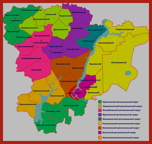 карта Волгоградской области
